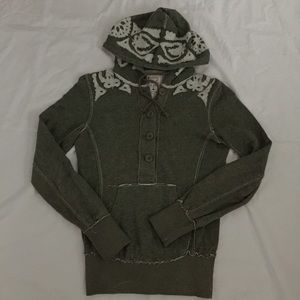 Free People green , extra small hoodie